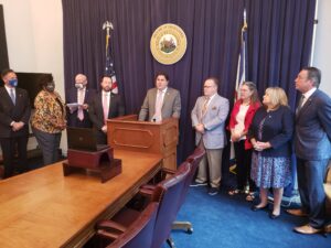 House Democrats object to governor's vaccine exemption bill during press conference